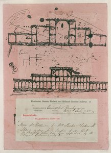 Nagy Kiállítás, 1851: az épület első vázlata, 1850 (tinta, festékpapír)